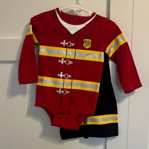 Koala Kids Red and Black Firefighter Bodysuit
